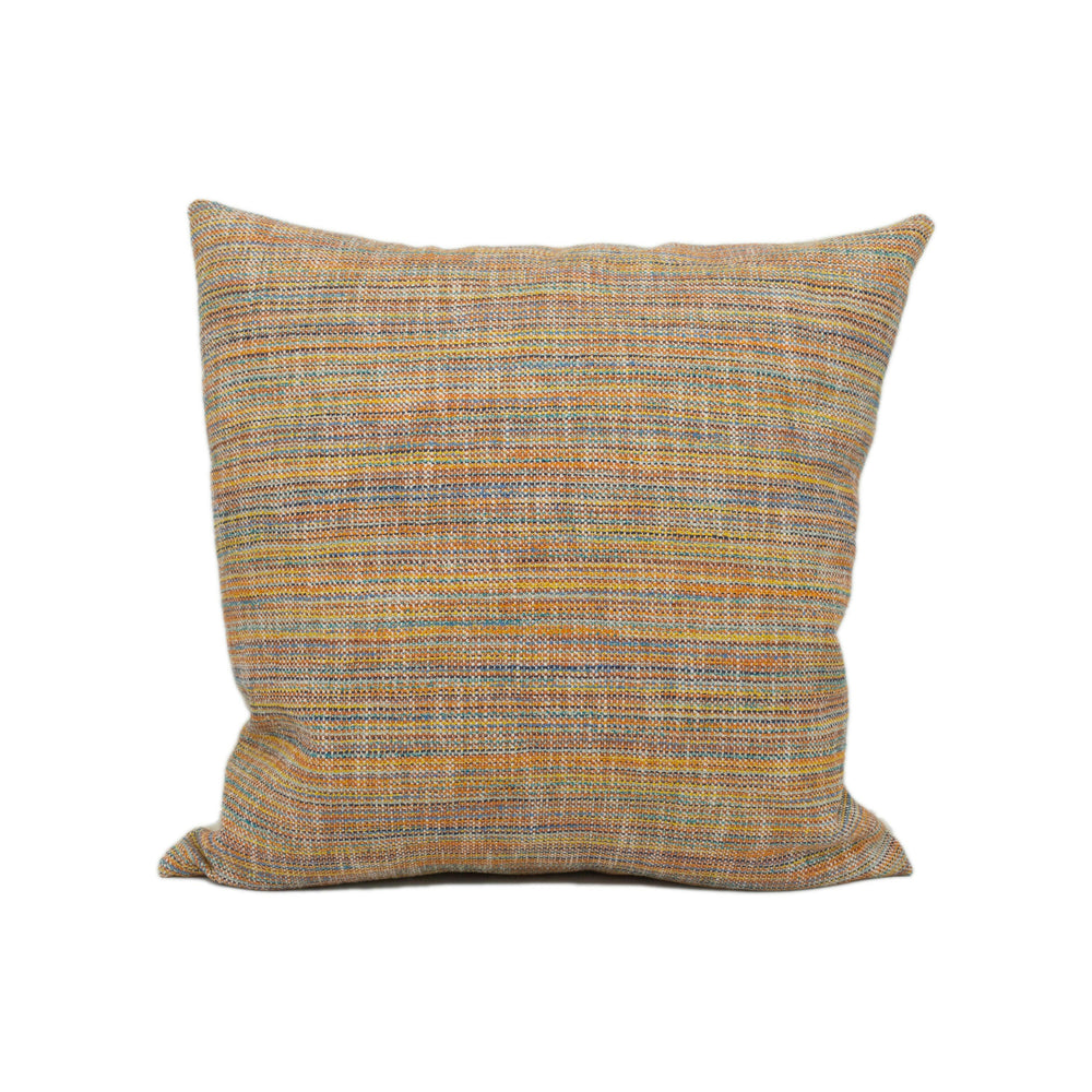 Harlequin - Lizella - Mandarin / Teal - Bright Colourful Horizontal Stripe Woven Cushion Cover - Handmade Throw Pillow - Designer Home Décor.