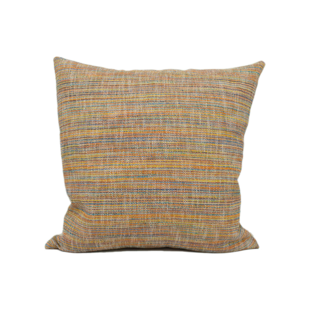 Harlequin - Lizella - Mandarin / Teal - Bright Colourful Horizontal Stripe Woven Cushion Cover - Handmade Throw Pillow - Designer Home Décor.