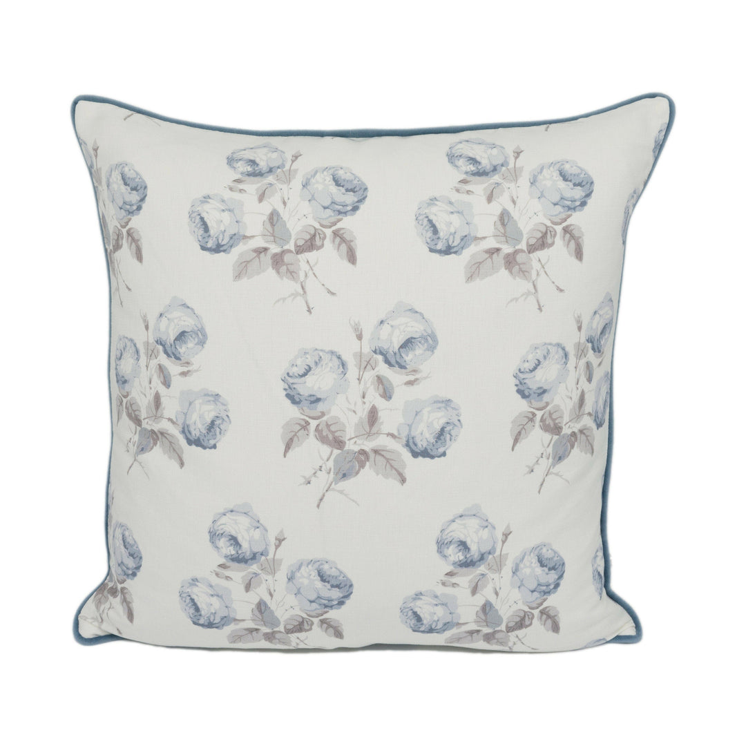 Colefax and Fowler - Bowood - Blue / Grey - Plain or Piped - Iconic Floral Designer Cushion Cover Handmade Throw Pillow Luxury Home Decor.