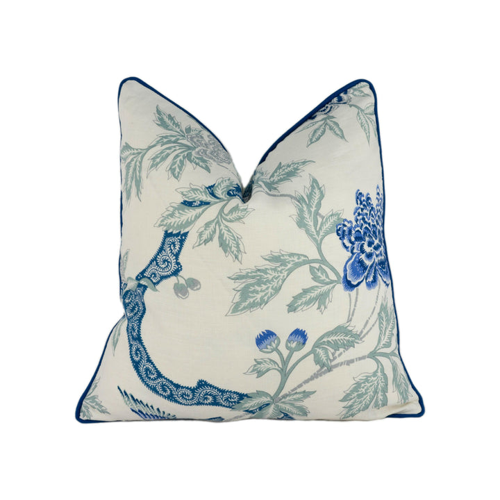 Schumacher - Arbre Chinois - Porcelain - Classic English Antique Chinoiserie Cushion Cover - Handmade Throw Pillow Designer Home Decor.