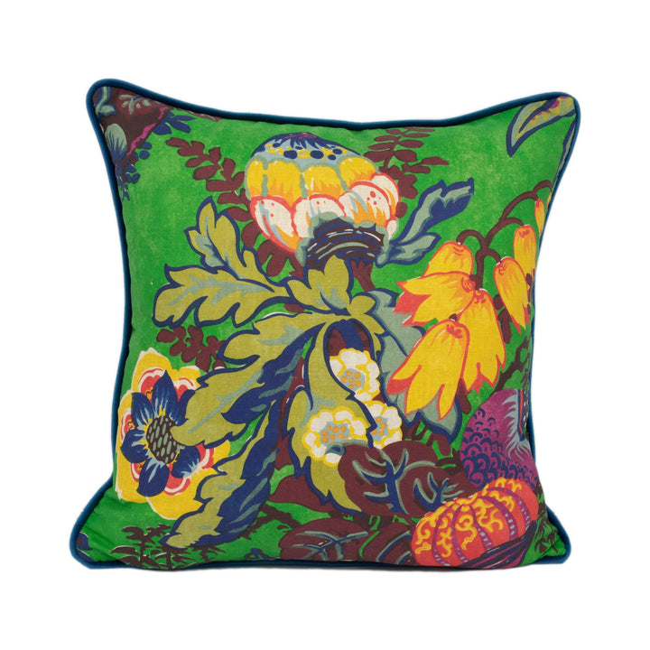 Anna French x Thibaut - Fairbanks - Savoy Collection - Green - Stunning Floral Cushion Cover - Handmade Pillow Throw Luxury Home Decor.