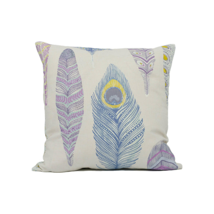 Voyage Decoration - Samui Print - Heather - Quirky Illustrative Feather Cushion Cover - Handmade Throw Pillow Designer Home Décor.