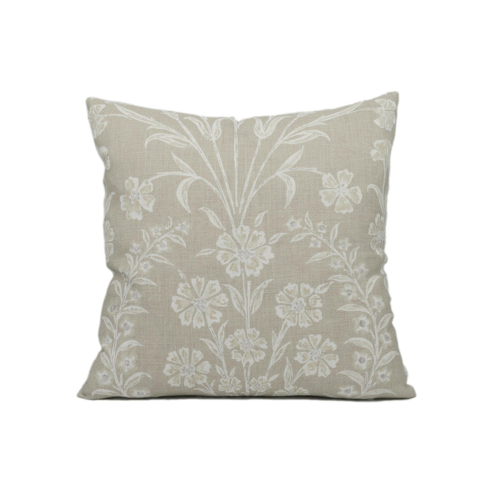 Nina Campbell - Ashdown Chelwood - Dove Grey - Classic Floral Cushion Cover - Handmade Throw Pillow - Designer Home Décor.