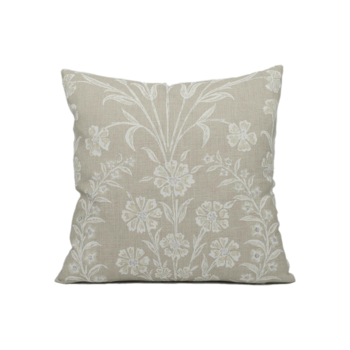 Nina Campbell - Ashdown Chelwood - Dove Grey - Classic Floral Cushion Cover - Handmade Throw Pillow - Designer Home Décor.