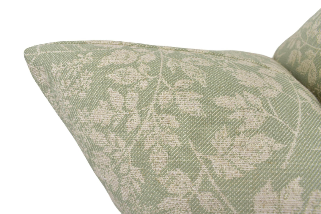 Sanderson - Spring Leaves - Fennel - Charming Simple Leaf Designer Cushion Cover - Handmade Sanderson Pillow Cover - Custom Throw Pillow.