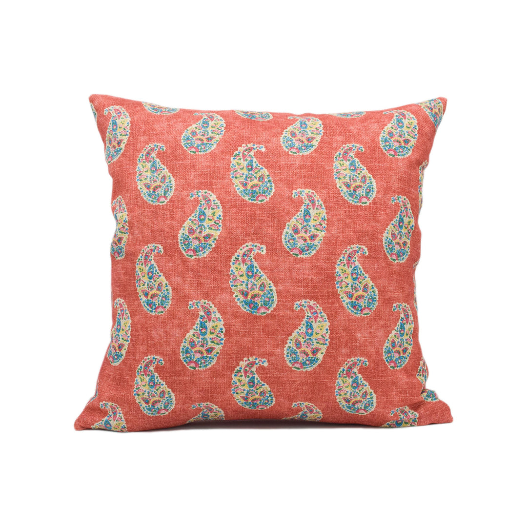GP &amp; J Baker - Patola Paisley - Red - Charming Small Scale Paisley Cushion Cover - Handmade Throw Pillow - Designer Home Décor
