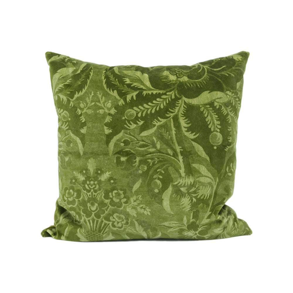 Zoffany - Ducato Velvet - Olivine - Sumptuous Damask Inspired Luxury Velvet Cushion Cover - Handmade Throw Pillow Designer Home Décor.