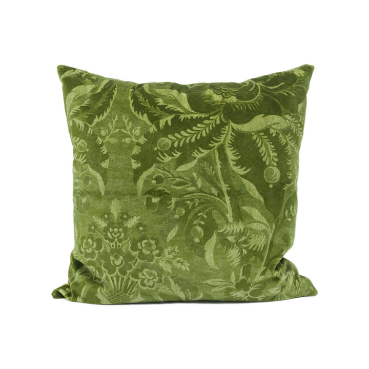 Zoffany - Ducato Velvet - Olivine - Sumptuous Damask Inspired Luxury Velvet Cushion Cover - Handmade Throw Pillow Designer Home Décor.