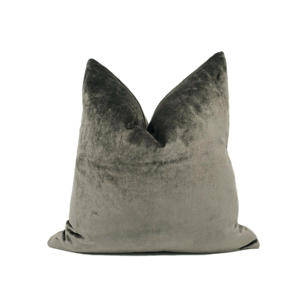 Harlequin - Boutique Velvets - Pewter - Stunning Plush Grey Velvet Cushion Cover - Handmade Throw Pillow - Designer Home Décor.