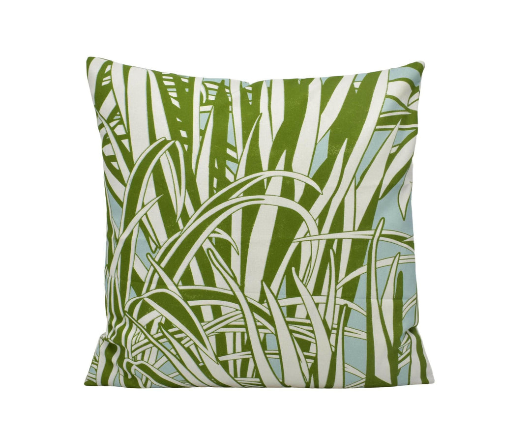 Nobilis - Aloe - 61 - Vibrant Designer Plant Cushion Cover - Graphic Agave Aloe Pillow - Green White Blue Jungle Throw Pillow - Custom Decor.