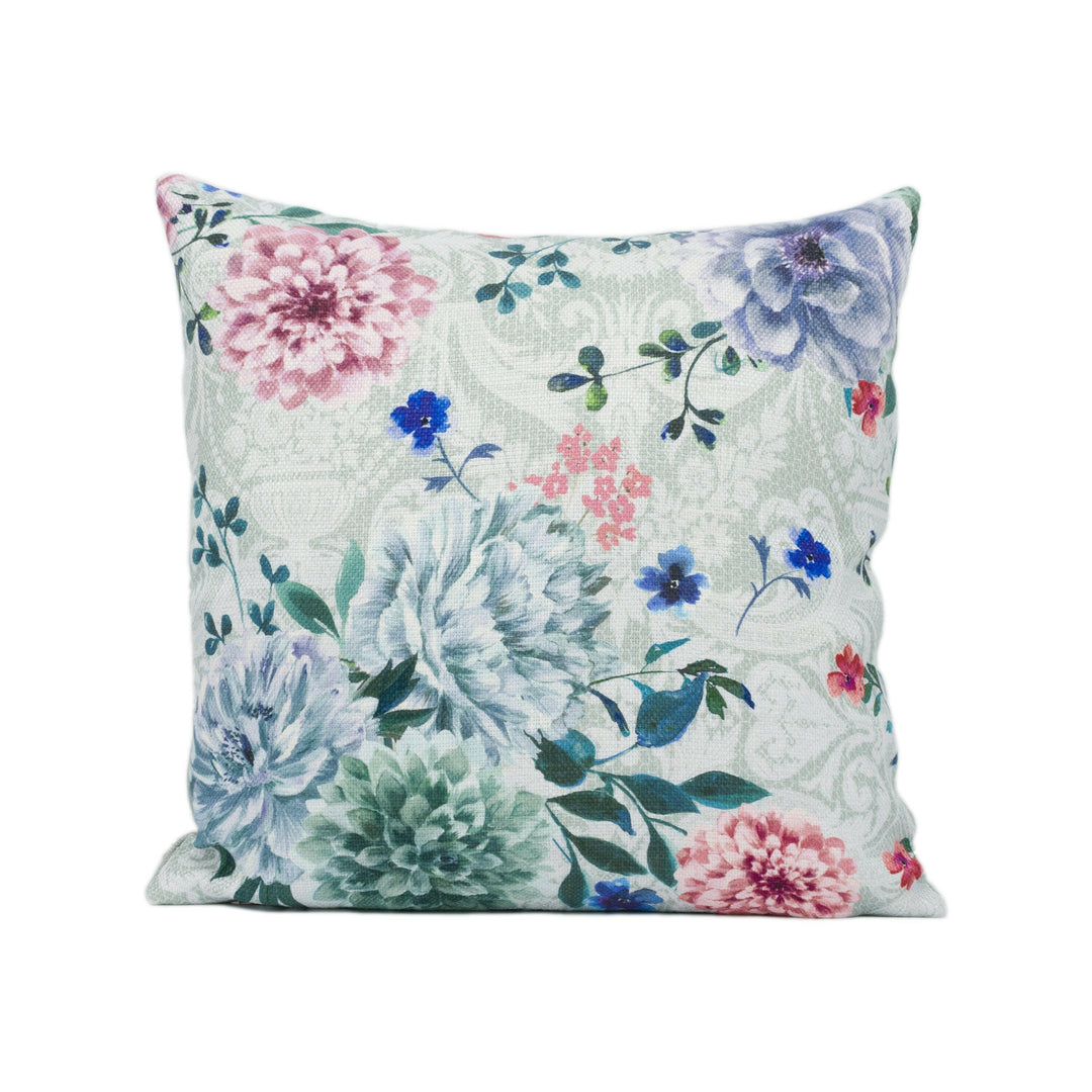 Osborne & Little x Matthew Williamson - Duchess Garden - Ice / Blush / Violet - Chic Modern Floral Cushion Cover - Handmade Throw Pillow.