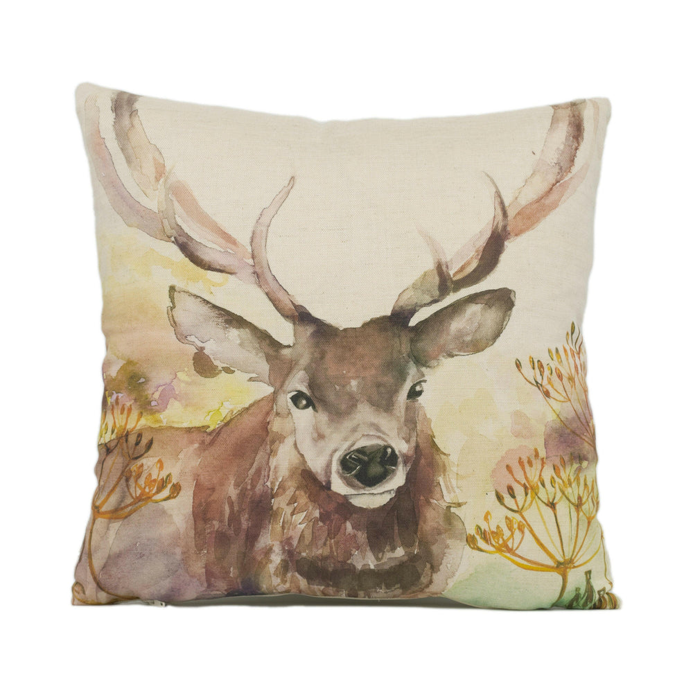 Voyage Maison - Highland Forest - Handsome Scottish Deer Stag Cushion Cover - Handmade Throw Pillow - Designer Home Décor.