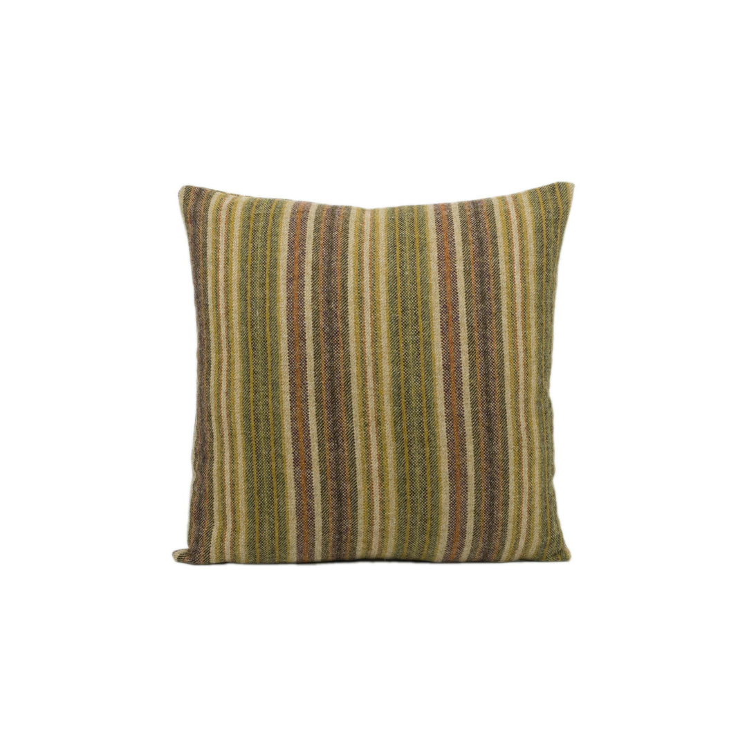 Abraham Moon - Burleigh - Olive -  100% Wool Cushion Cover - Designer Plaid Pillow Cover - Handmade Custom Abraham Moon Pillow.