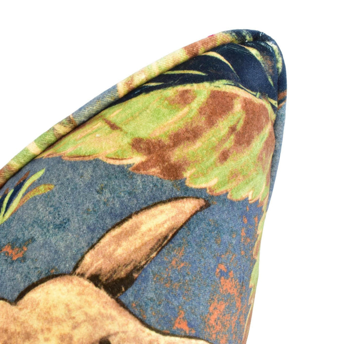 Zoffany - Arden Velvet - Blue - Luxurious Mid-Century British Tapestry Cushion Cover - Handmade Throw Pillow Designer Home Decor.