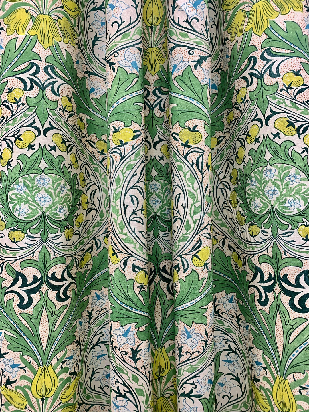 Genuine William Morris - Merton- leaf Green/sky  by Ben Pentreath -  Made to Measure Curtains Designer Home Decor.