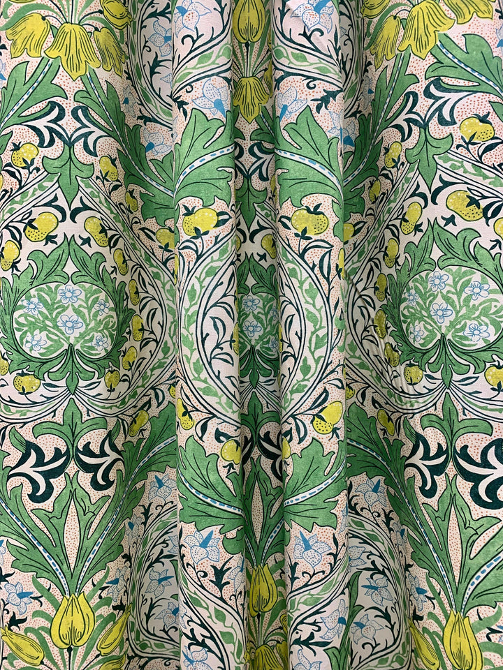 Genuine William Morris - Merton- leaf Green/sky  by Ben Pentreath -  Made to Measure Curtains Designer Home Decor.