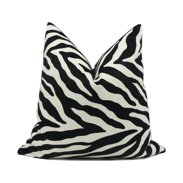 Clarke &amp; Clarke - BW1029 - Black / White - Velvet Cushion Cover Handmade Throw Pillow Designer Home Décor.