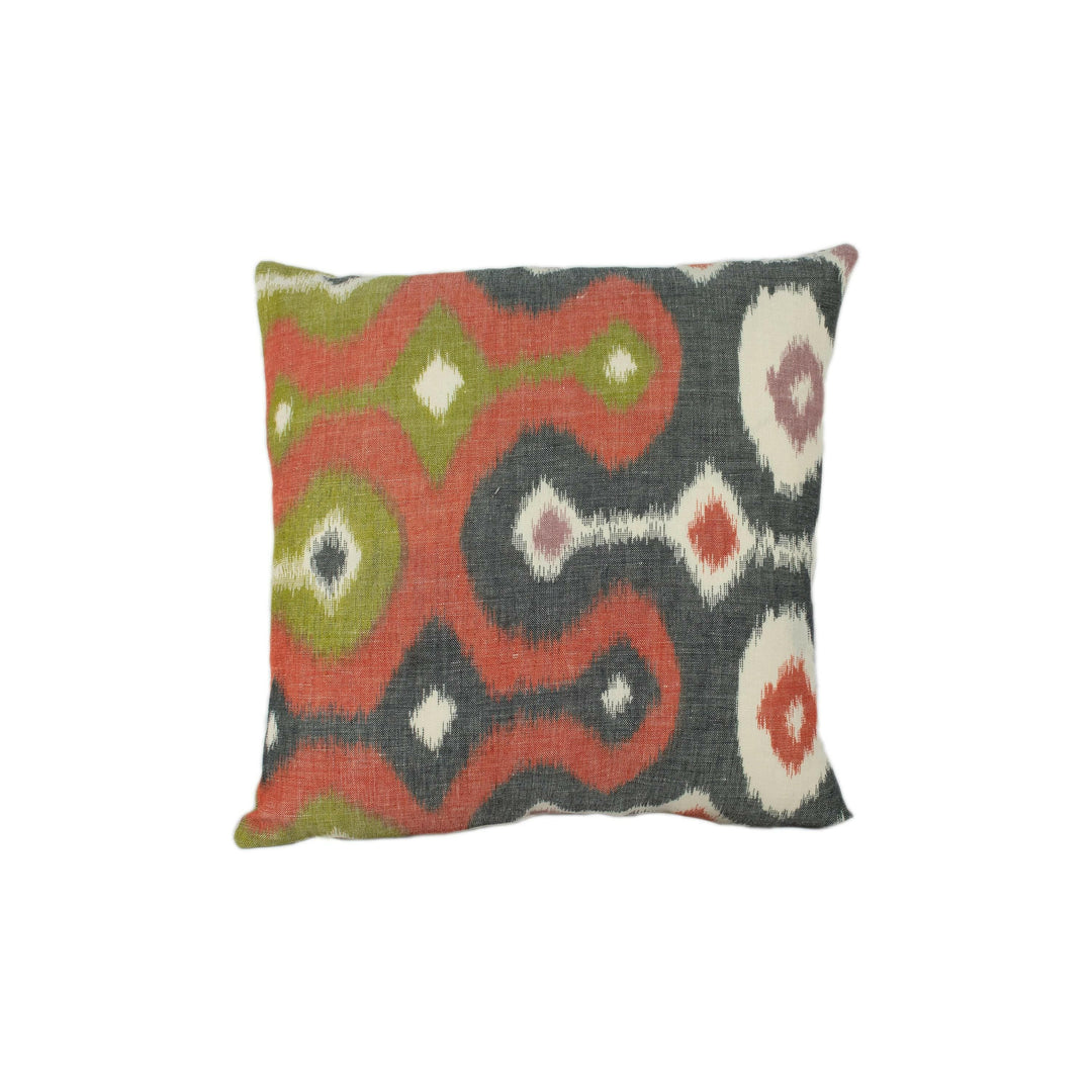 Martyn Lawrence Bullard x Schumacher - Darya Ikat - Caravan - Authentic Ikat Designer Cushion Cover - Handmade Throw Pillow - Luxury Home.