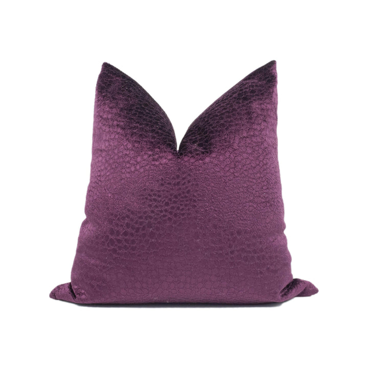 Kai - Cobra - Purple - Chic Modern Snakeskin Inspired Velvet Cushion Cover - Handmade Throw Pillow - Designer Home Décor.