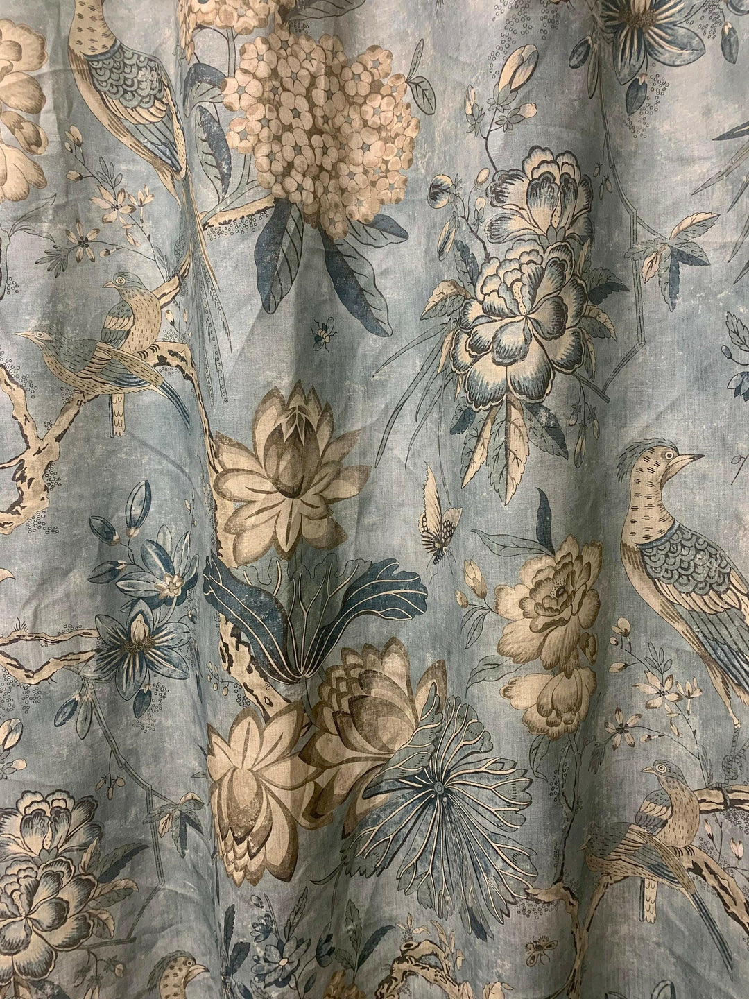 Anna French Fabric - Thibaut - Villeneuve Aqua-  Made to Measure Curtains - Designer Drapery.