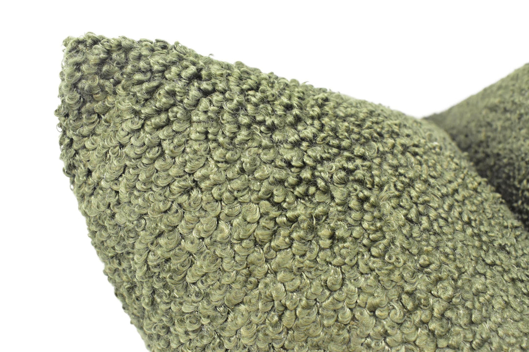 Prestigious Textiles - Fergus - Moss - Chic Green Boucle Designer Cushion Cover - Modern Luxury Throw Pillow - Handmade Home Decor.