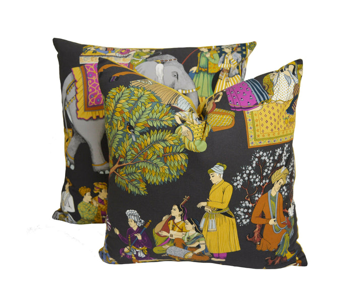 Manuel Canovas - Kalinda - Paon - Vibrant Indian Inspired Designer Cushion Cover - Handmade Throw Pillow - Designer Home Decor.