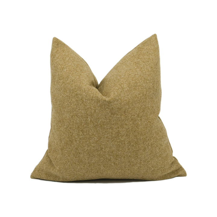 Abraham Moon - Deepdale - Natural - 100% Wool Cushion Cover - Designer Plaid Pillow Cover - Handmade Custom Abraham Moon Pillow.