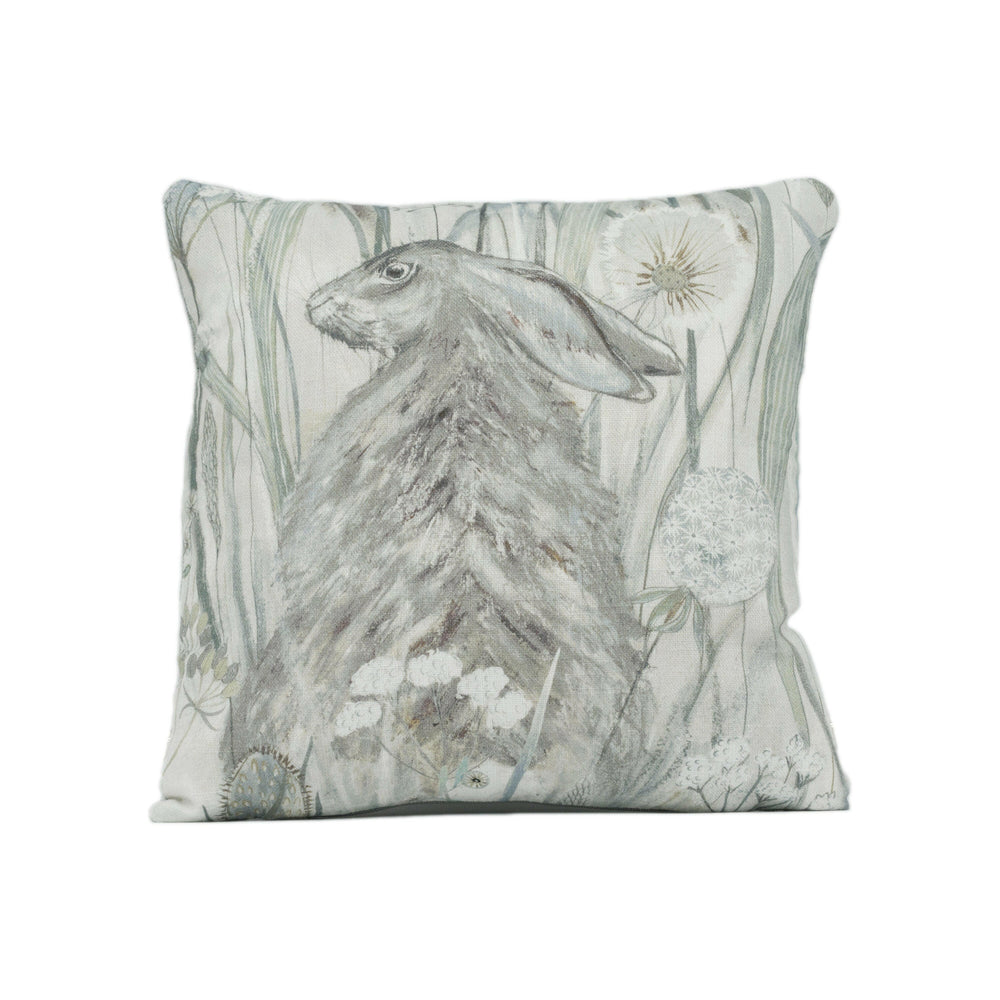 Sanderson - Dune Hares - Mist / Pebble - Delightful British Winter Seascape Designer Cushion Cover - Luxury Throw Pillow - Handmade Home Dec.