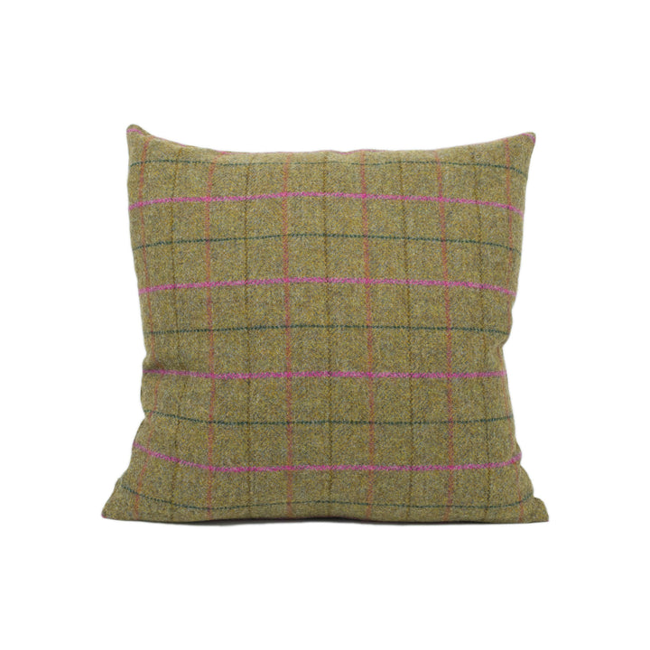 Abraham Moon - Hacking Jacket - Multi -  100% Wool Cushion Cover - Designer Plaid Pillow Cover - Handmade Custom Abraham Moon Pillow.