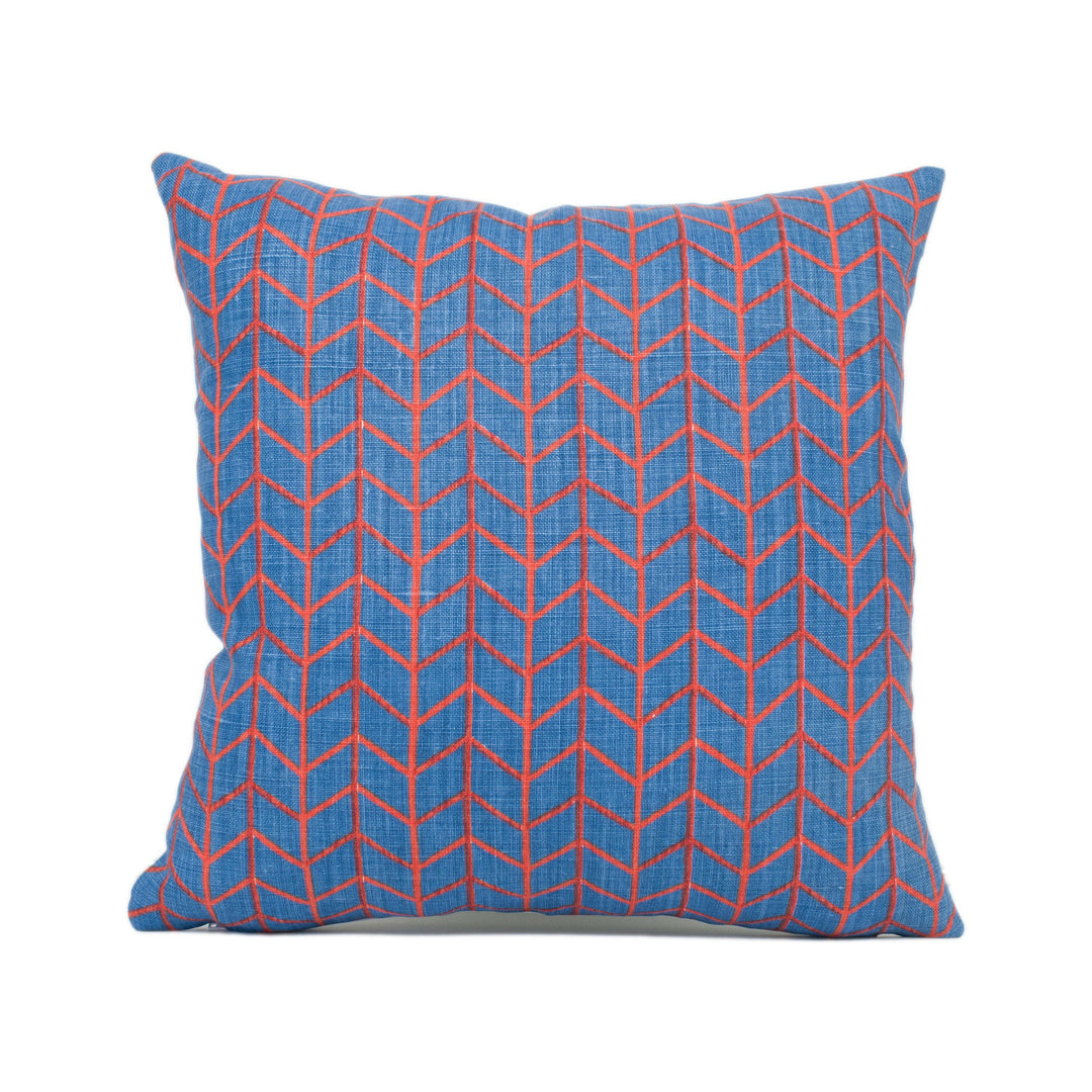 Christopher Farr - Small Way - Berry - Graphic Bold Chevron Stripe Cushion Cover - Handmade Throw Pillow - Designer Home Décor.