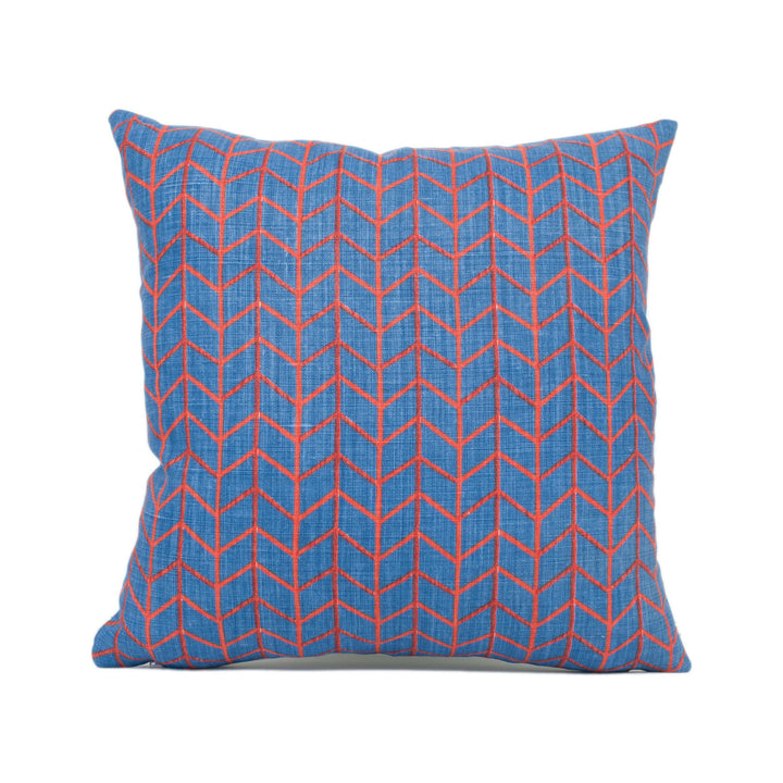 Christopher Farr - Small Way - Berry - Graphic Bold Chevron Stripe Cushion Cover - Handmade Throw Pillow - Designer Home Décor.