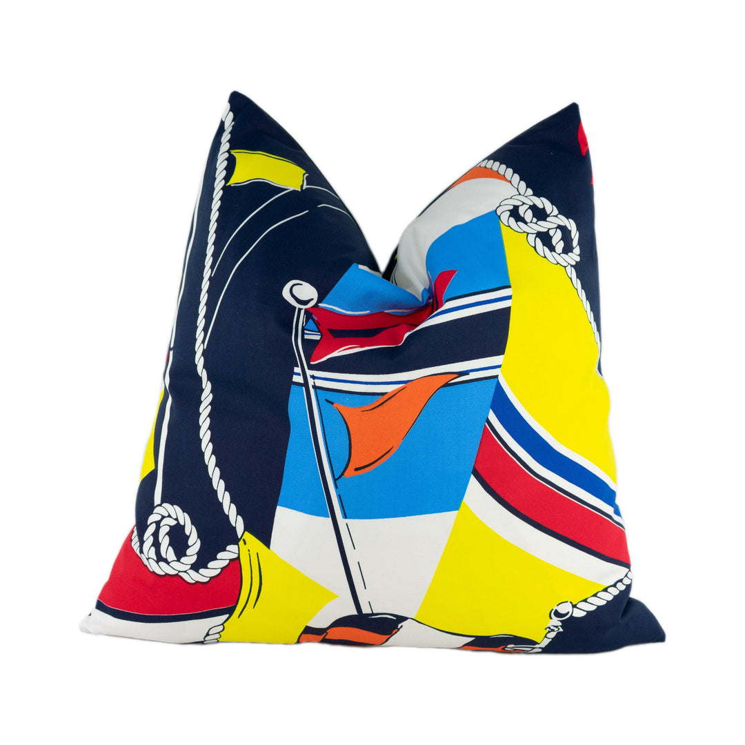 Designers Guild & Ralph Lauren - Schooner Novelty - Marina - Stunning Designer Cushion Cover Home Décor Throw Pillow.
