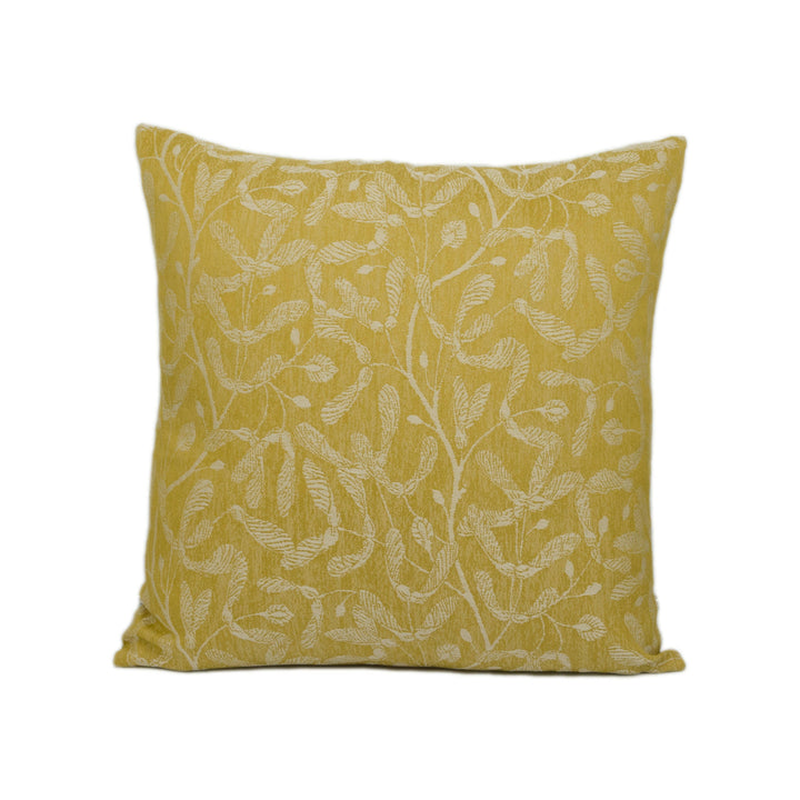 Sanderson - Trailing Sycamore Weave - Ochre - Autumnal Tumbling Sycamore Seed Cushion Cover - Handmade Throw Pillow - Designer Home Décor.