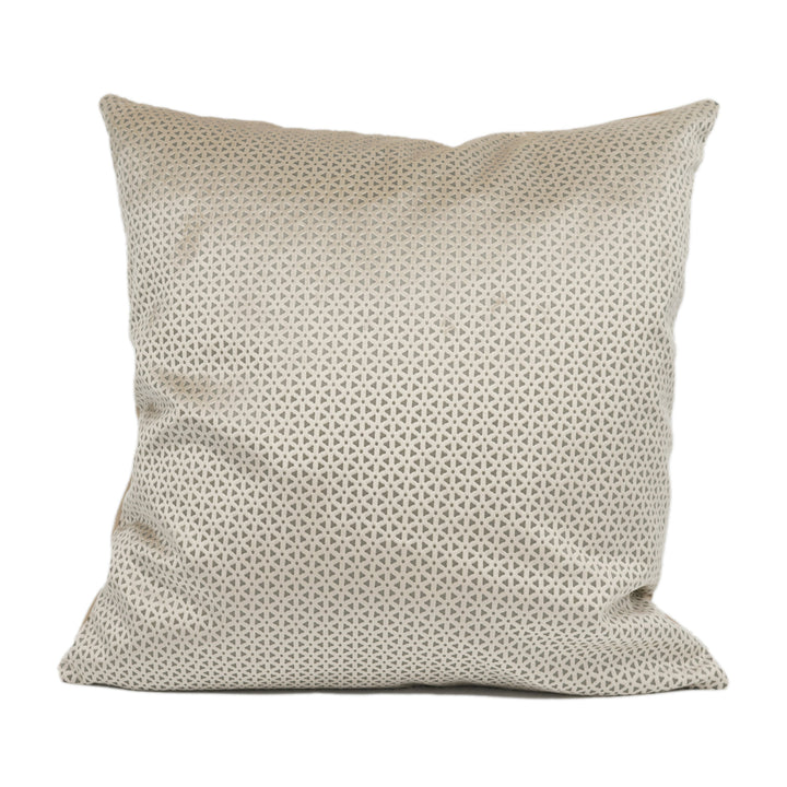 Clarke &amp; Clarke – Loreto – Stone – Cushion Cover – Cream &amp; Grey Diamond Velvet