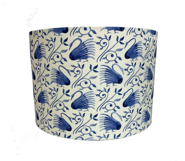 William Morris - Swans - Delft Blue  - Lampshade Stunning Handmade.