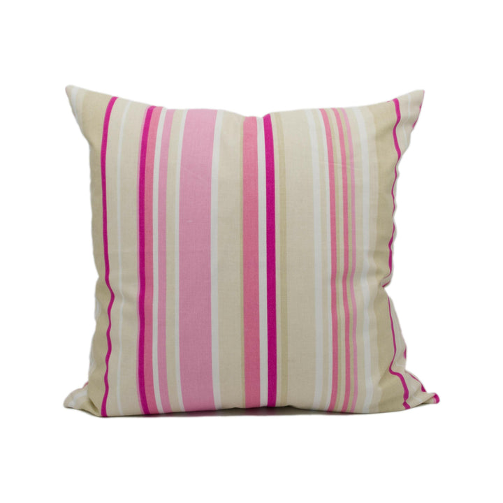 Harlequin - Rush - Fuchsia Candy Floss Cream & Neutral - Modern Colourful Stiped Cushion Cover - Handmade Throw Pillow - Designer Home Décor.