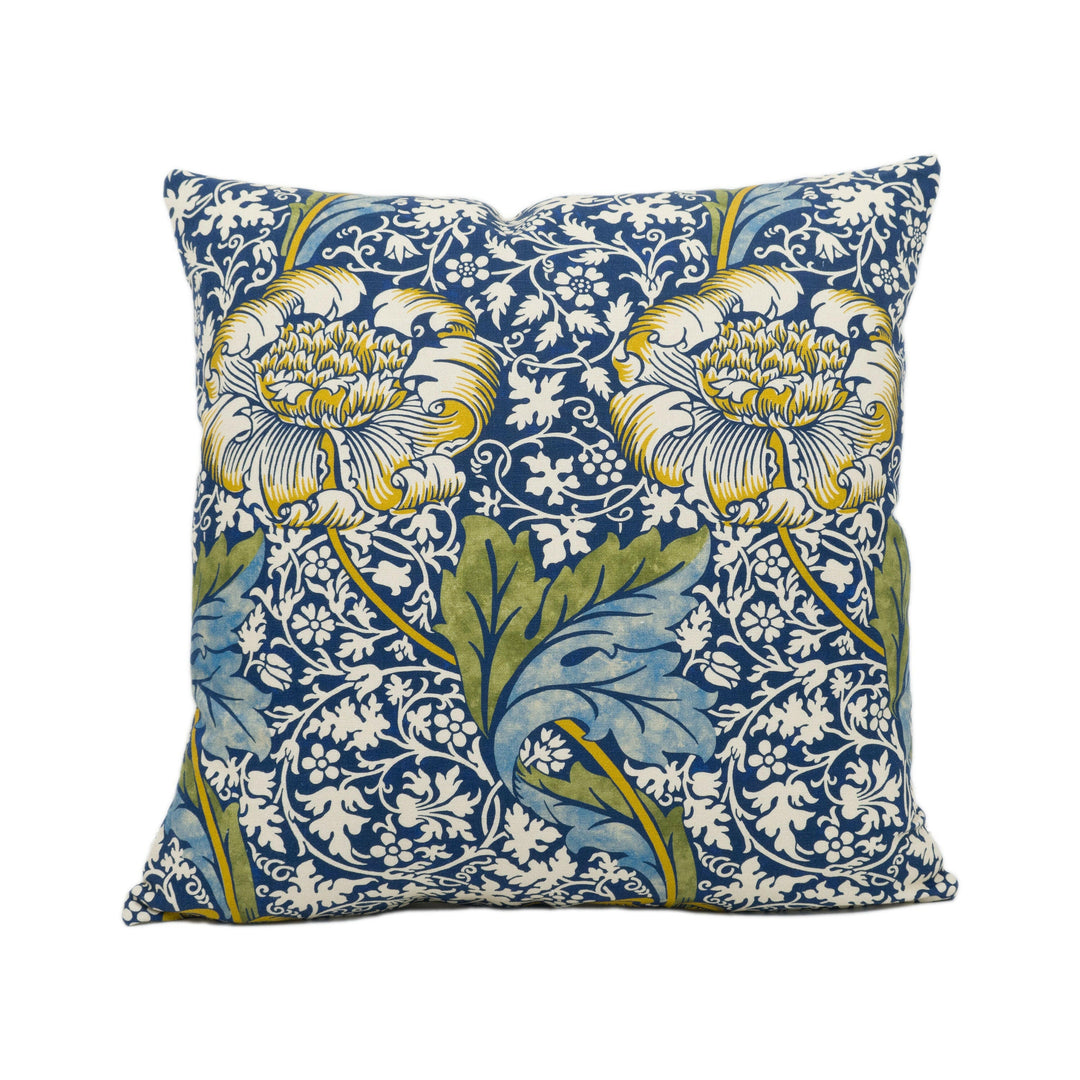 William Morris - Kennet - Indigo / Gold - Classic English Designer Cushion Cover Handmade Throw Pillow Home Décor.