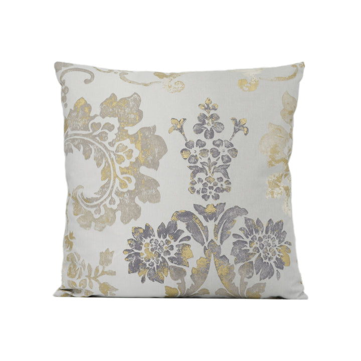 Designers Guild – Kashgar – Linen – Cushion Cover – Ornate Damask & Gold Flecks