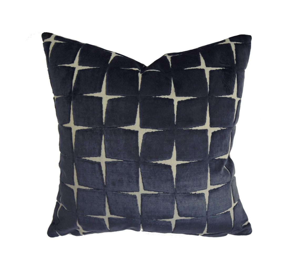 Harlequin - Issoria - Midnight - Glamorous Designer Cut Velvet Cushion Cover Throw Pillow Handmade Home Decor.
