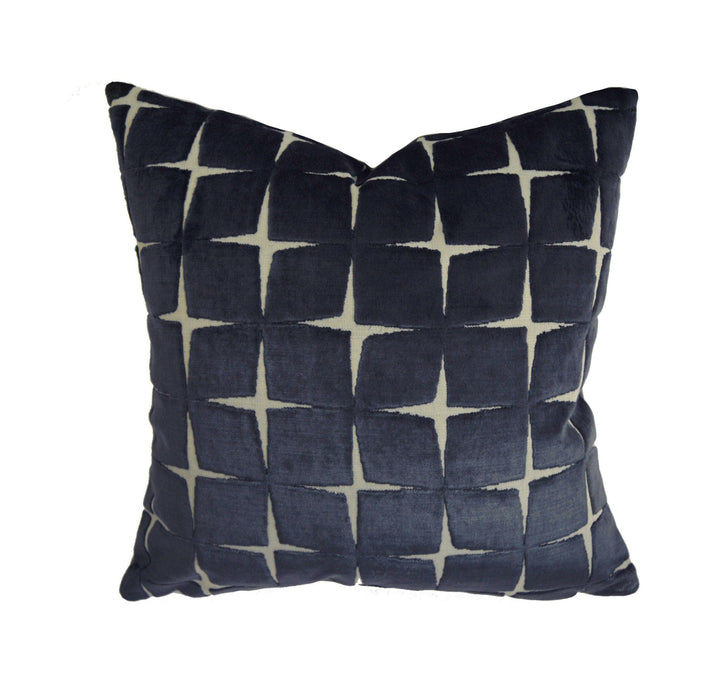 Harlequin - Issoria - Midnight - Glamorous Designer Cut Velvet Cushion Cover Throw Pillow Handmade Home Decor.