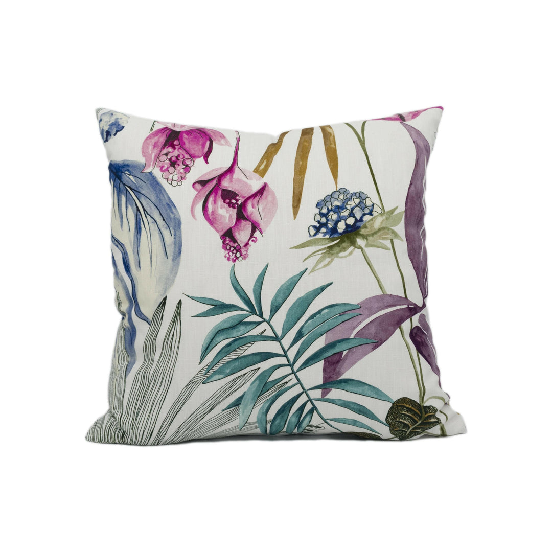 Harlequin - Habanera - Cerise / Honey / Marine - Ibiza Inspired Tropical Floral Cushion Cover - Handmade Throw Pillow - Designer Home Décor.