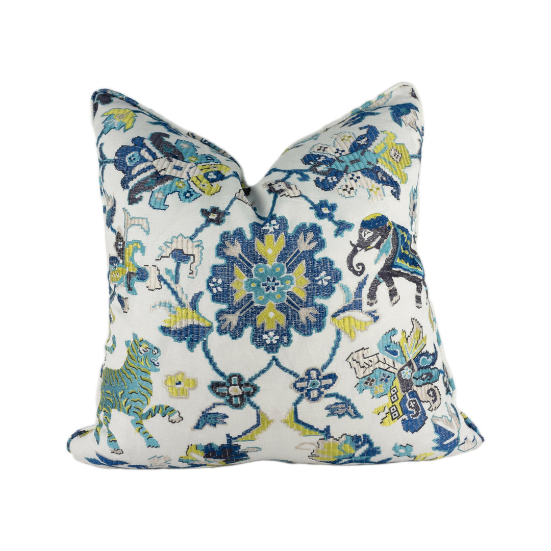 Jane Churchill - Animal Tapestry - Blue - Stunning Designer Cushion Cover Home Décor Throw Pillow.