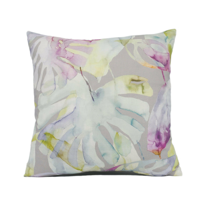Voyage - Salvador - Summer - Watercolour Botanical Monstera Leaf Cushion Cover - Handmade Throw Pillow - Designer Home Décor.
