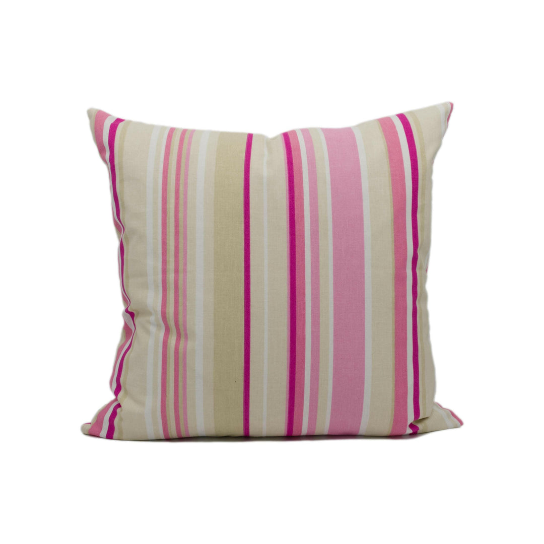 Harlequin - Rush - Fuchsia Candy Floss Cream & Neutral - Modern Colourful Stiped Cushion Cover - Handmade Throw Pillow - Designer Home Décor.