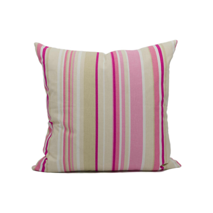 Harlequin - Rush - Fuchsia Candy Floss Cream & Neutral - Modern Colourful Stiped Cushion Cover - Handmade Throw Pillow - Designer Home Décor.