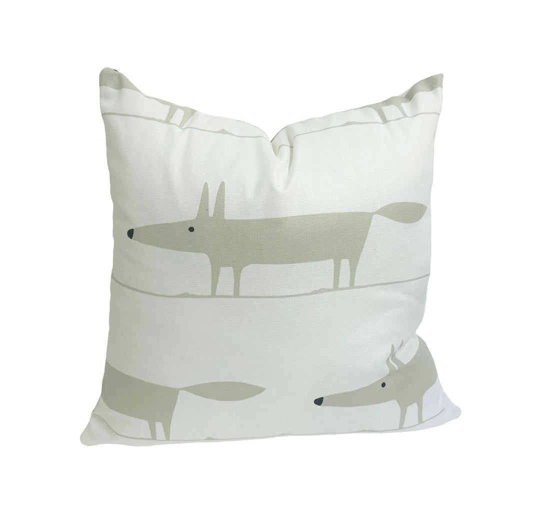 Scion - Midi Fox - Snow - Cushion Cover Throw Pillow Designer Home Decor.