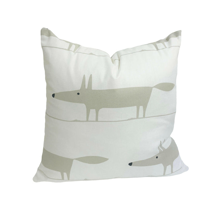 Scion - Midi Fox - Snow - Cushion Cover Throw Pillow Designer Home Decor.
