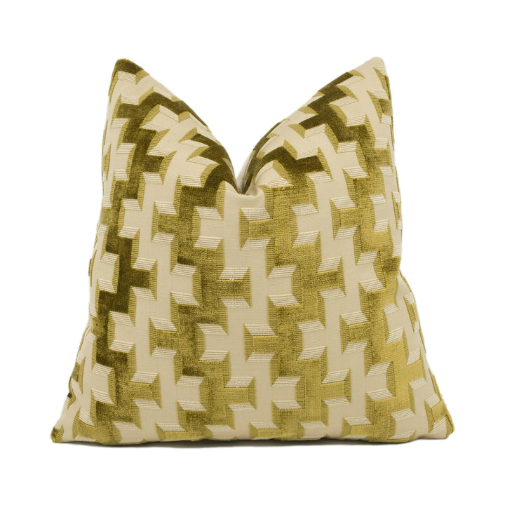 Zoffany - Colonnade - Light Gold - Sumptuous Gold Cut Velvet Cushion Cover - Handmade Throw Pillow - Designer Home Décor.