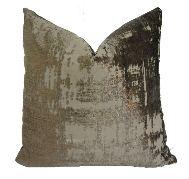 Prestigious - Aphrodite - Copper - Metallic Highlighted Textured Velvet Cushion Cover - Handmade Throw Pillow Designer Home Decor.