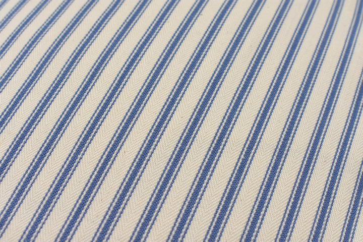 Ian Mankin – Ticking Stripe 1 – Airforce – Designer Cotton Ticking Cushion Cover